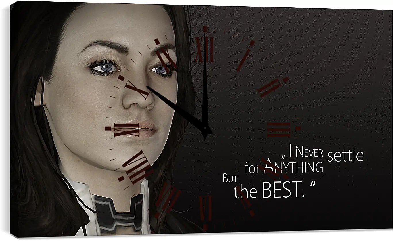 Часы картина - mass effect, miranda lawson, quote
