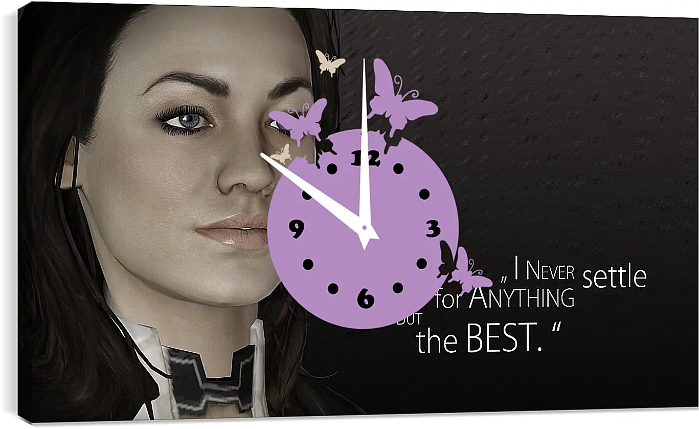 Часы картина - mass effect, miranda lawson, quote
