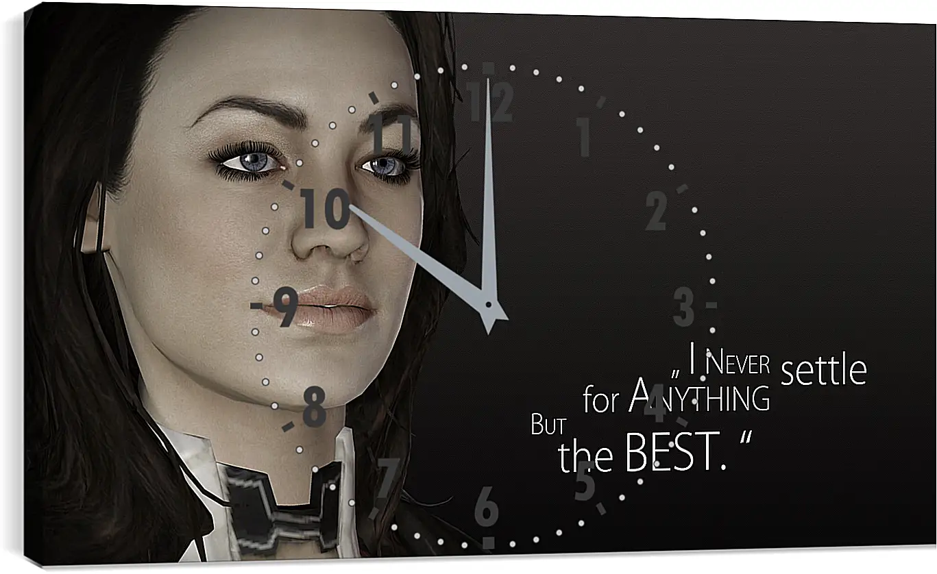 Часы картина - mass effect, miranda lawson, quote
