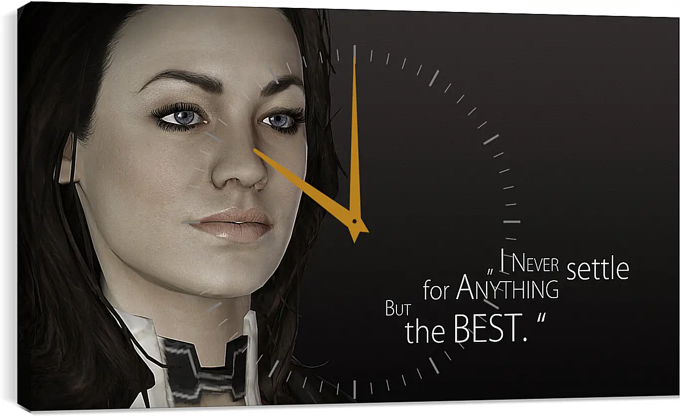 Часы картина - mass effect, miranda lawson, quote
