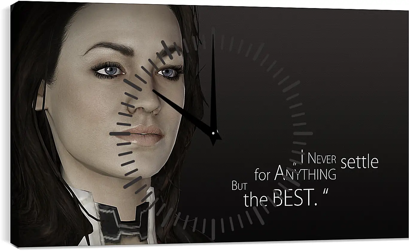 Часы картина - mass effect, miranda lawson, quote
