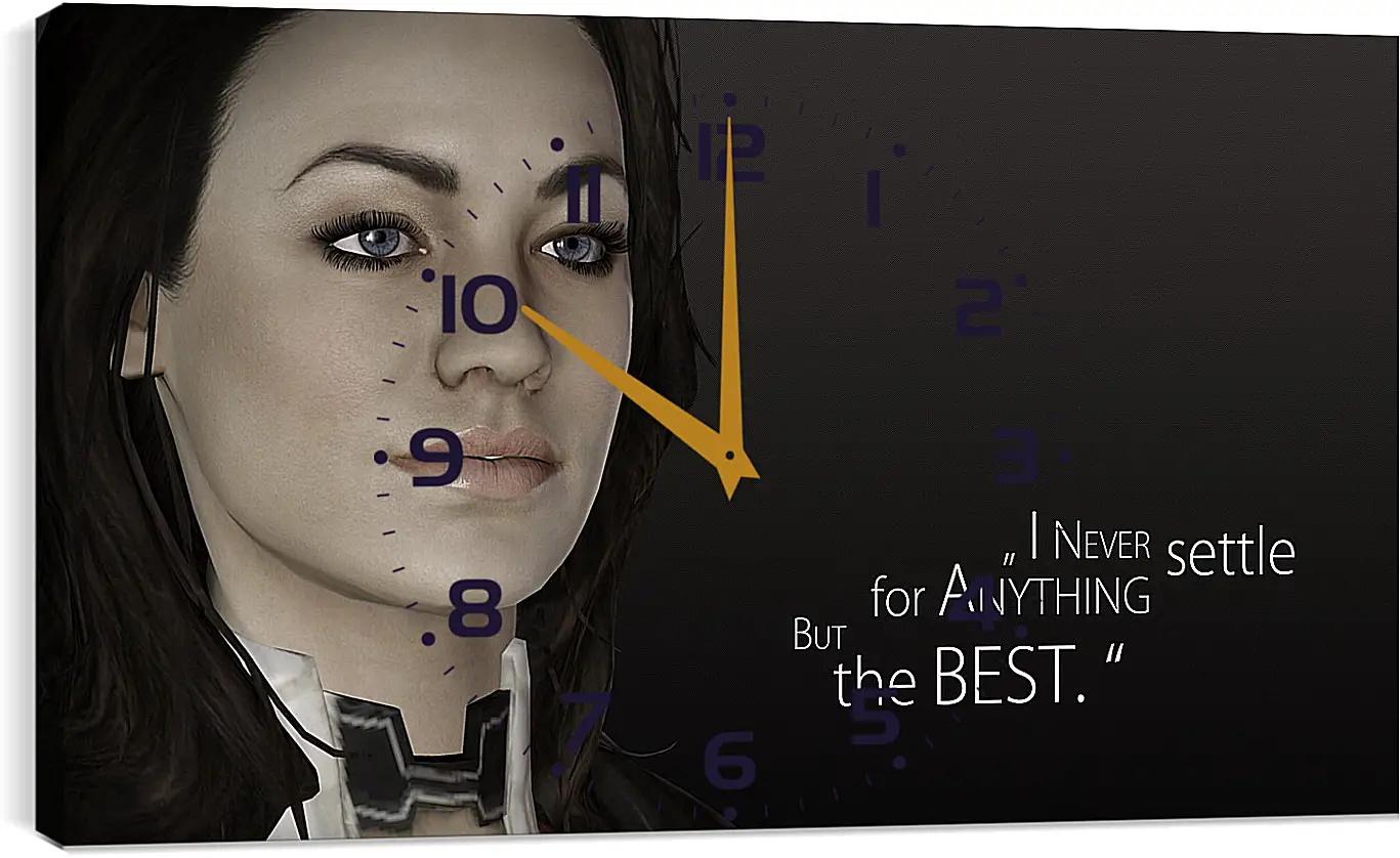 Часы картина - mass effect, miranda lawson, quote
