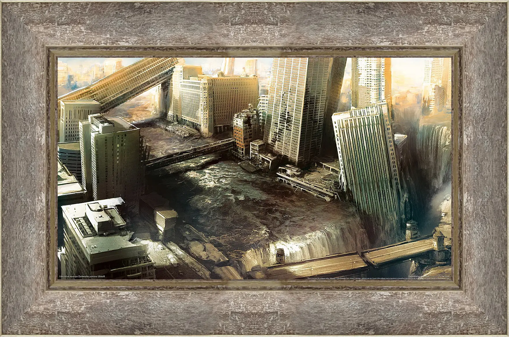 Картина в раме - i am alive, city, water
