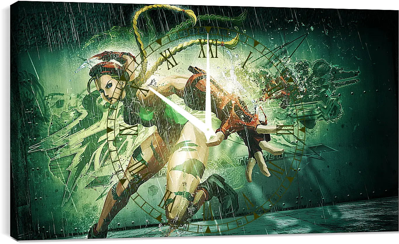 Часы картина - street fighter x tekken, cammy, girl
