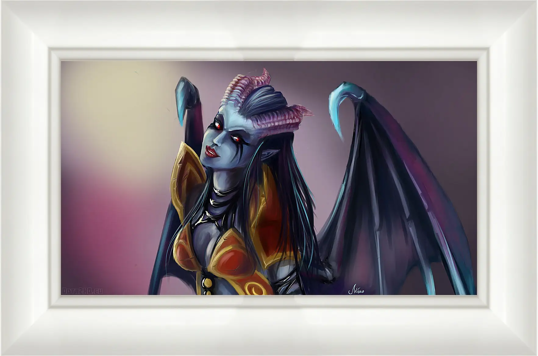 Картина в раме - queen of pain, dota 2, art