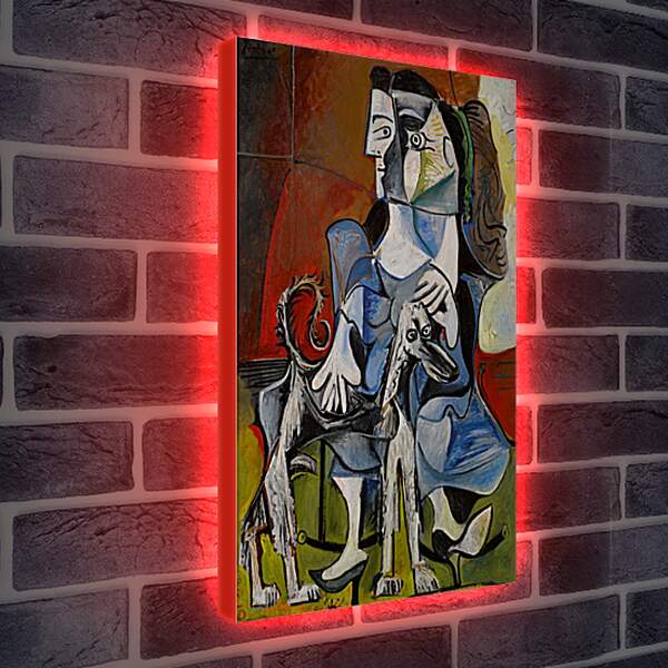 Лайтбокс световая панель - Femme au Chien. Пабло Пикассо
