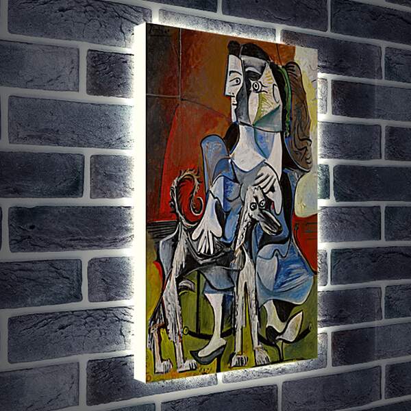 Лайтбокс световая панель - Femme au Chien. Пабло Пикассо
