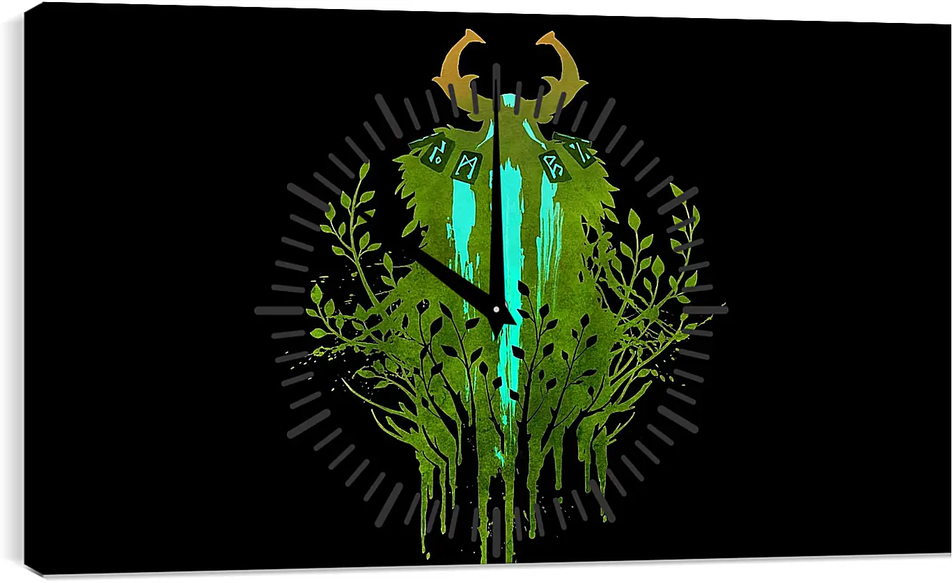 Часы картина - dota 2, abstract art