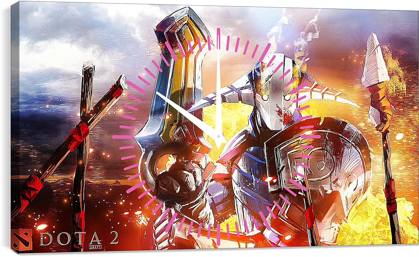Часы картина - sven, dota 2, art