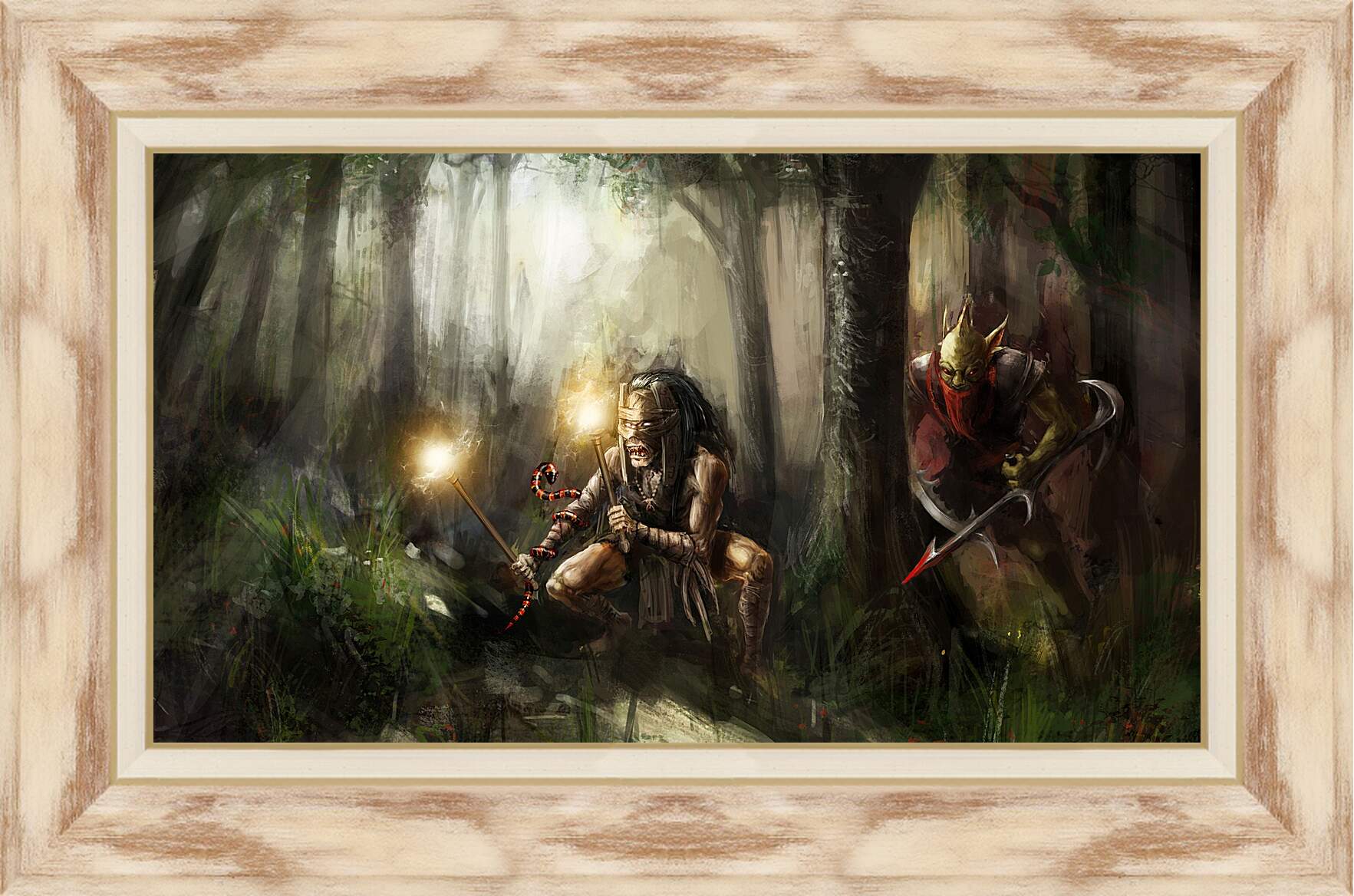 Картина в раме - bounty hunter, shadow shaman, dota 2