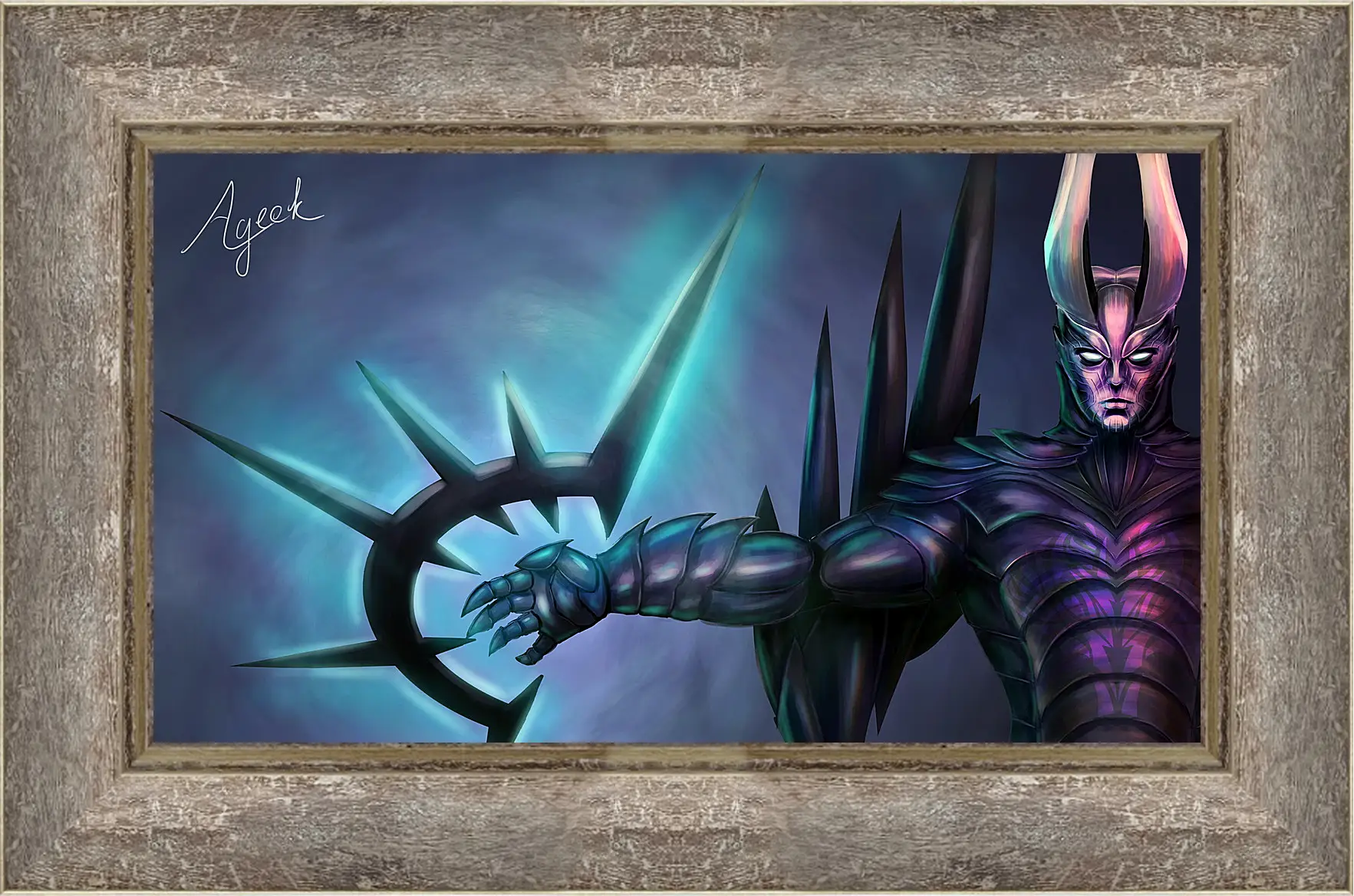 Картина в раме - terrorblade, dota 2, art