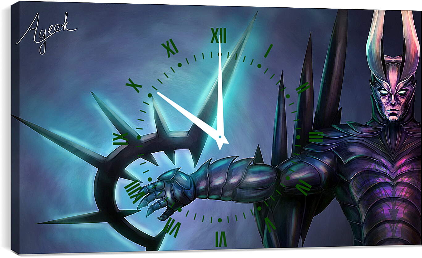 Часы картина - terrorblade, dota 2, art