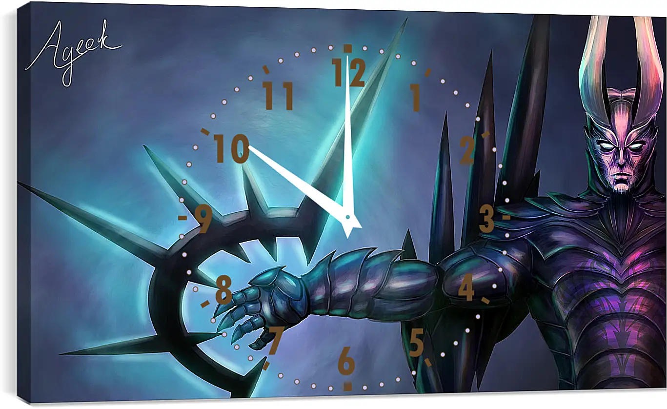 Часы картина - terrorblade, dota 2, art