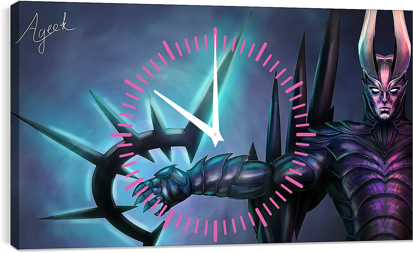 Часы картина - terrorblade, dota 2, art