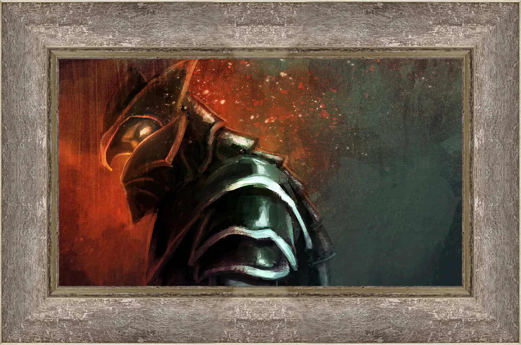 Картина в раме - dragon wakes, dota 2, art