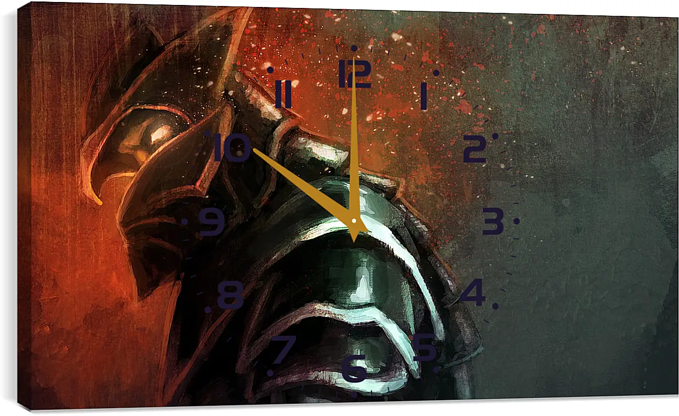 Часы картина - dragon wakes, dota 2, art