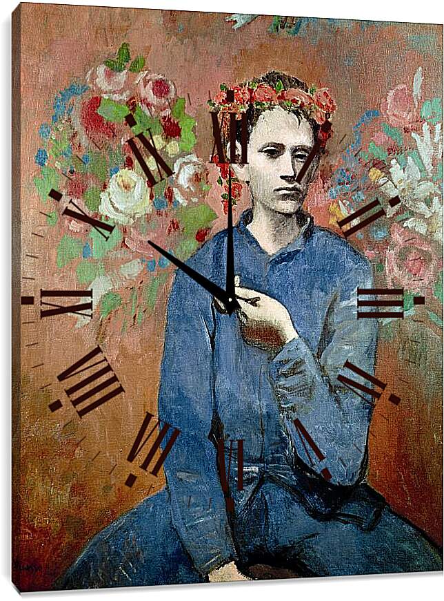 Часы картина - Мальчик с трубкой. Пабло Пикассо
