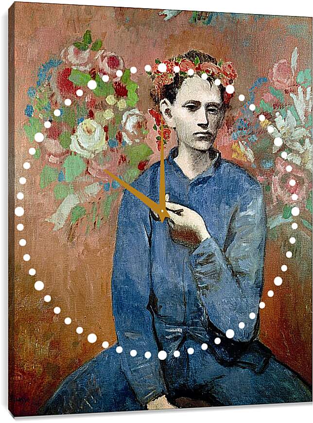 Часы картина - Мальчик с трубкой. Пабло Пикассо
