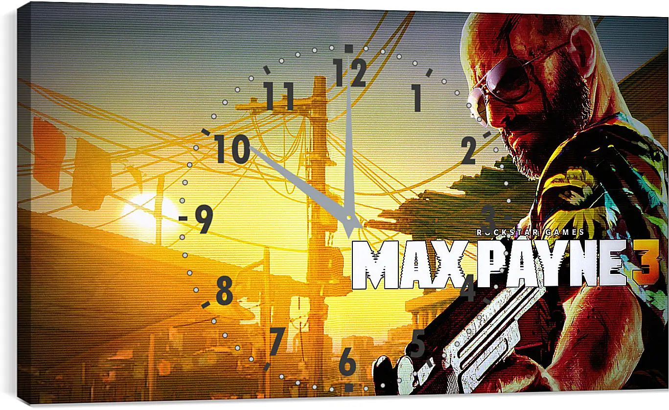 Часы картина - max payne 3, weapon, pistol
