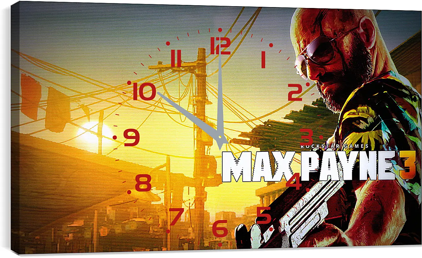 Часы картина - max payne 3, weapon, pistol
