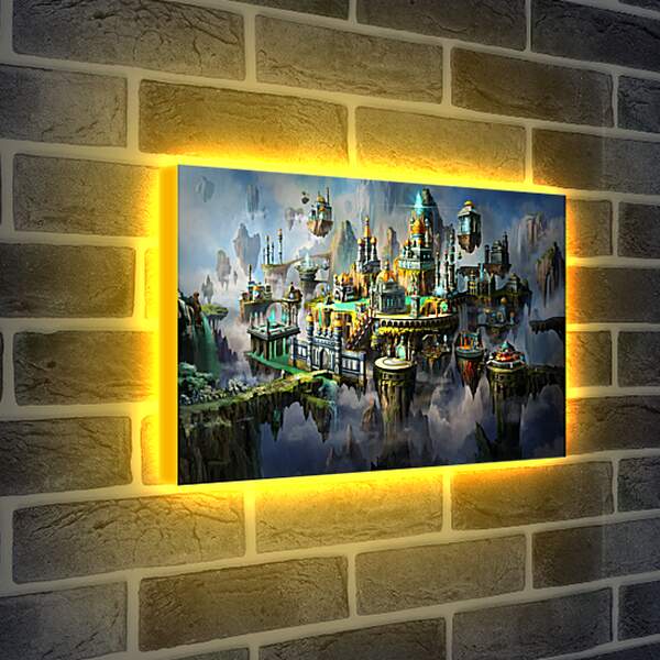 Лайтбокс световая панель - might & magic heroes vii, might and magic x, city
