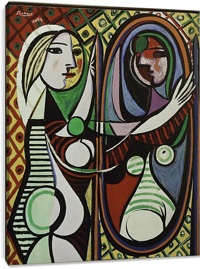 Постер и плакат - Девушка перед зеркалом. Пабло Пикассо
