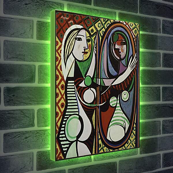 Лайтбокс световая панель - Девушка перед зеркалом. Пабло Пикассо
