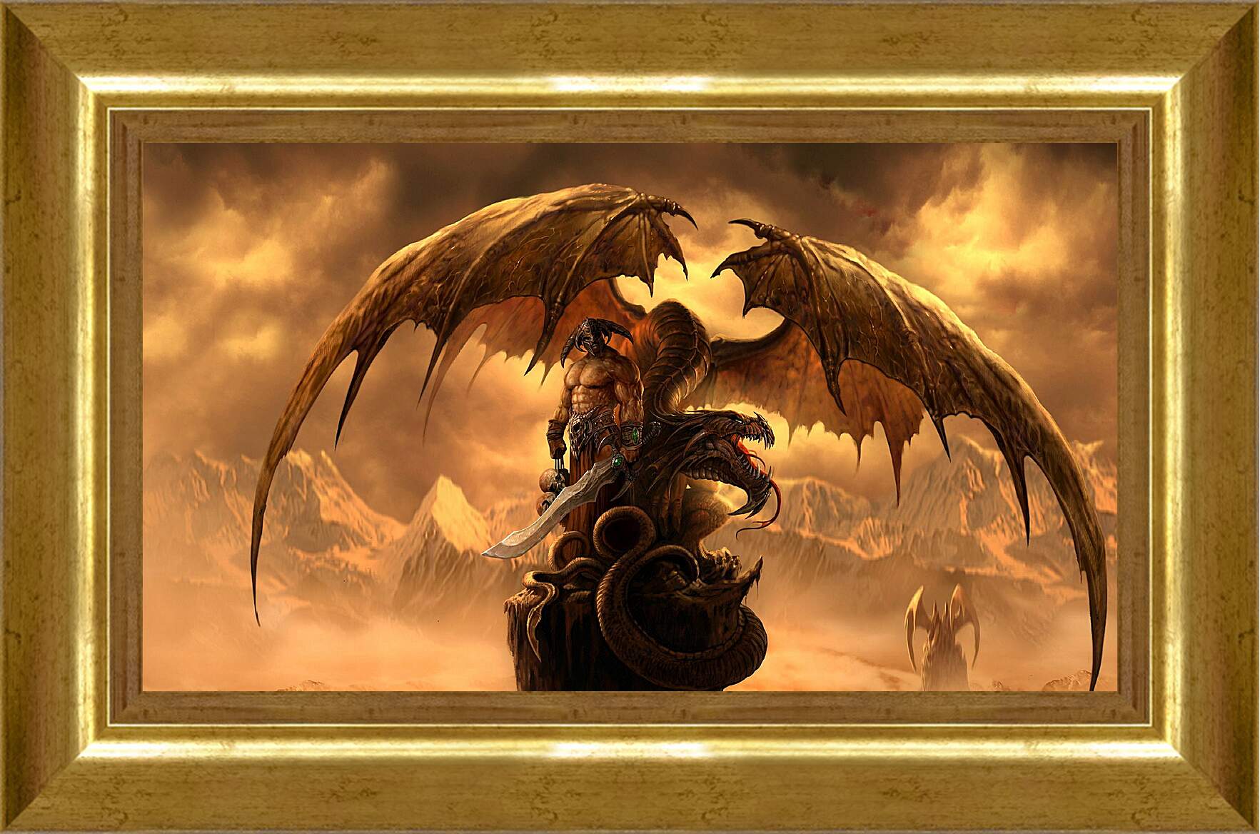 Картина в раме - dragons eternity, dragon, art
