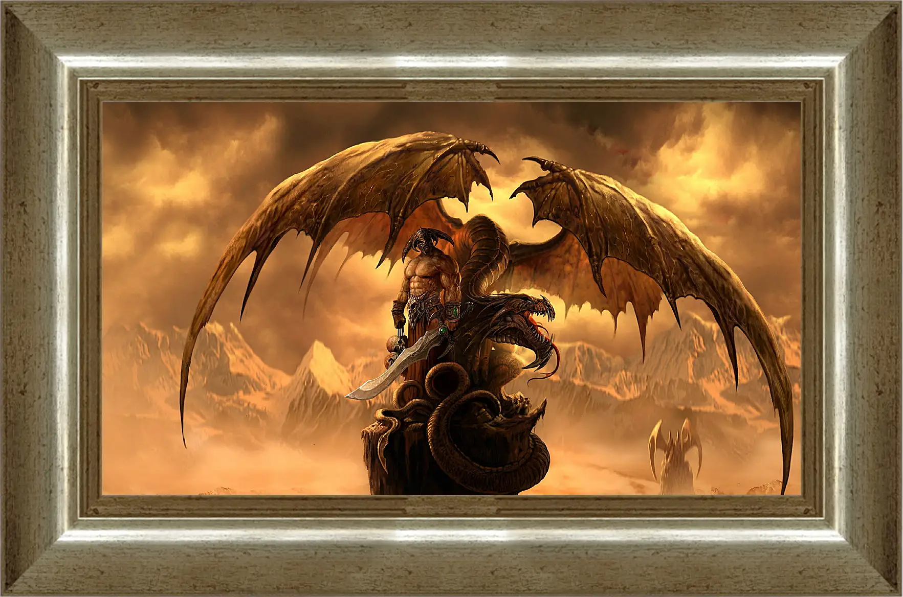 Картина в раме - dragons eternity, dragon, art
