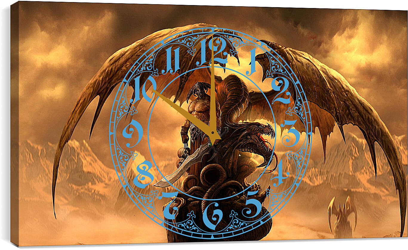 Часы картина - dragons eternity, dragon, art
