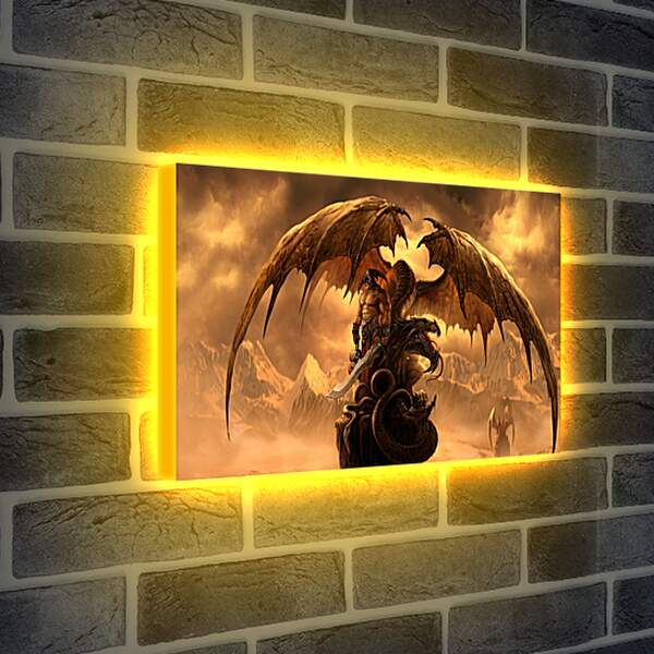 Лайтбокс световая панель - dragons eternity, dragon, art
