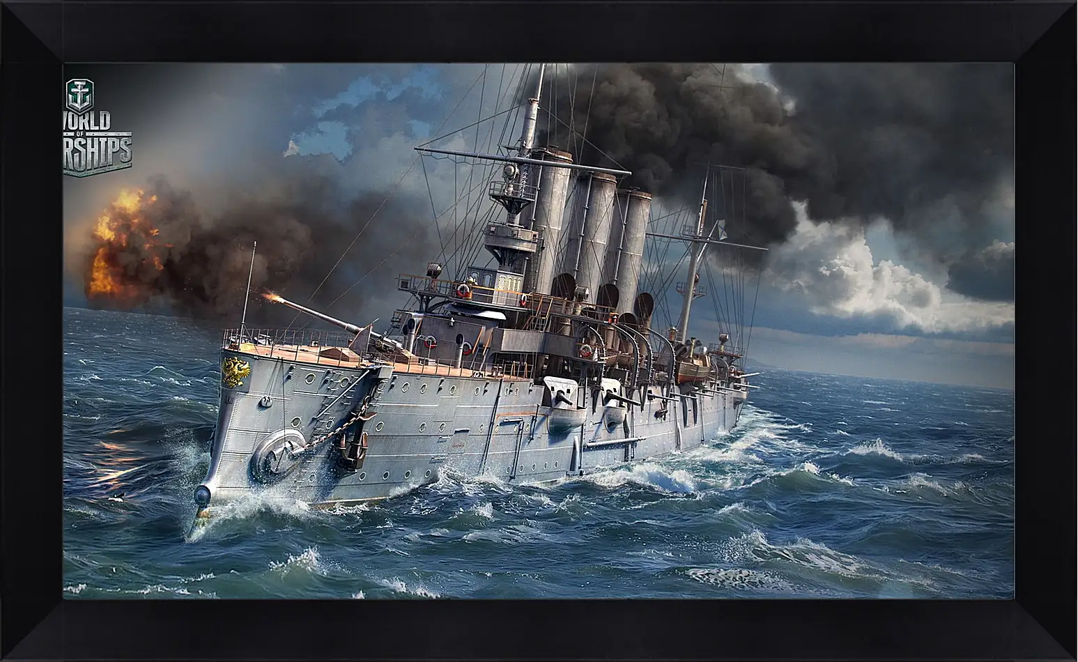 Картина в раме - world of warships, ship, sea