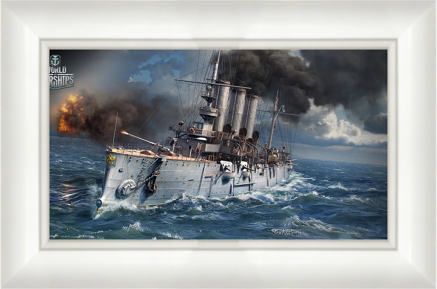 Картина в раме - world of warships, ship, sea