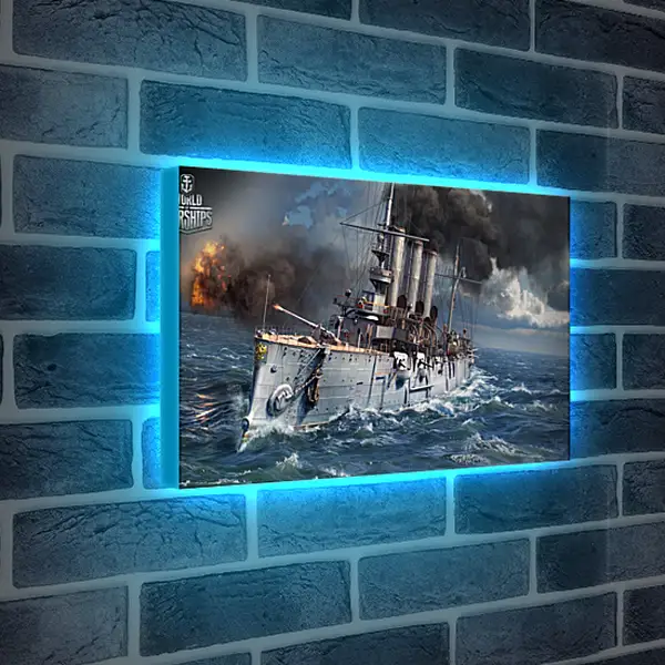 Лайтбокс световая панель - world of warships, ship, sea