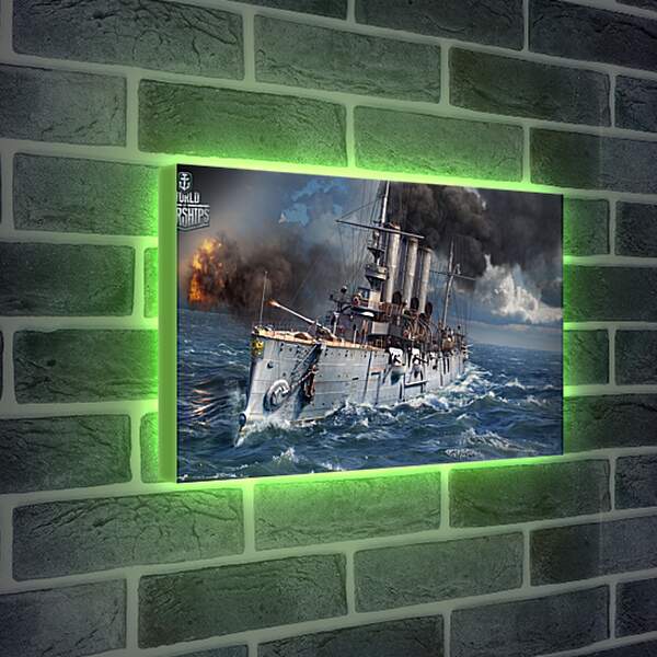 Лайтбокс световая панель - world of warships, ship, sea