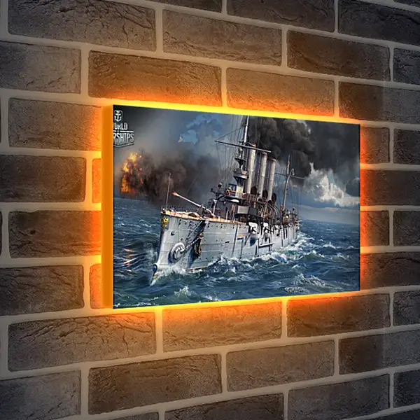 Лайтбокс световая панель - world of warships, ship, sea