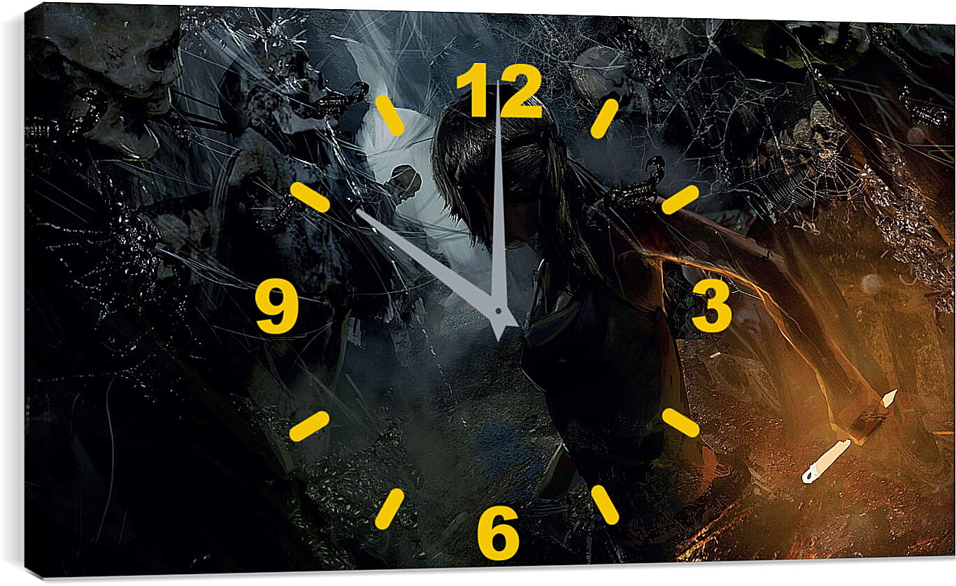 Часы картина - rise of the tomb raider, tomb raider, lara croft