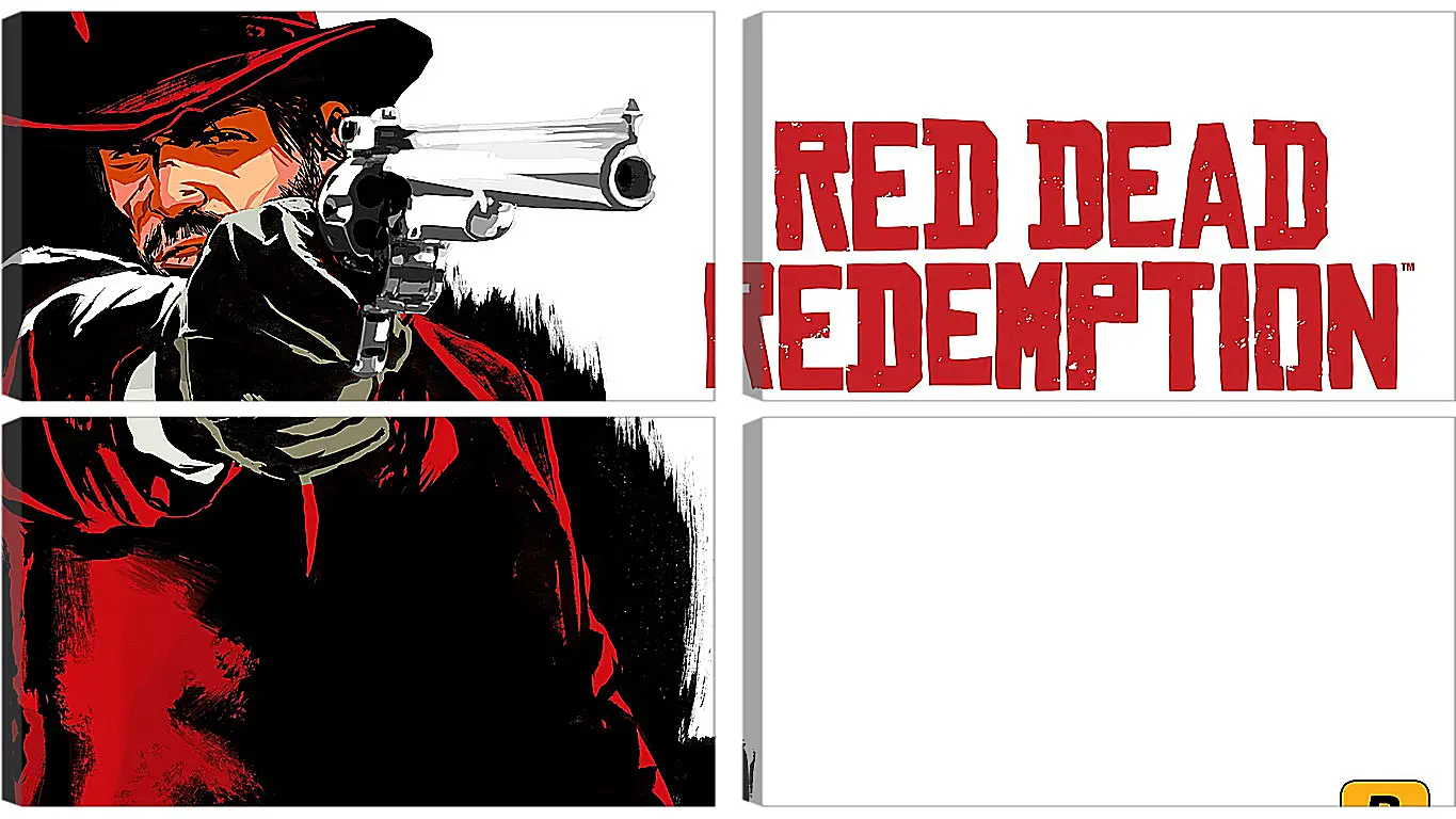 Модульная картина - red dead redemption, cowboy, hat
