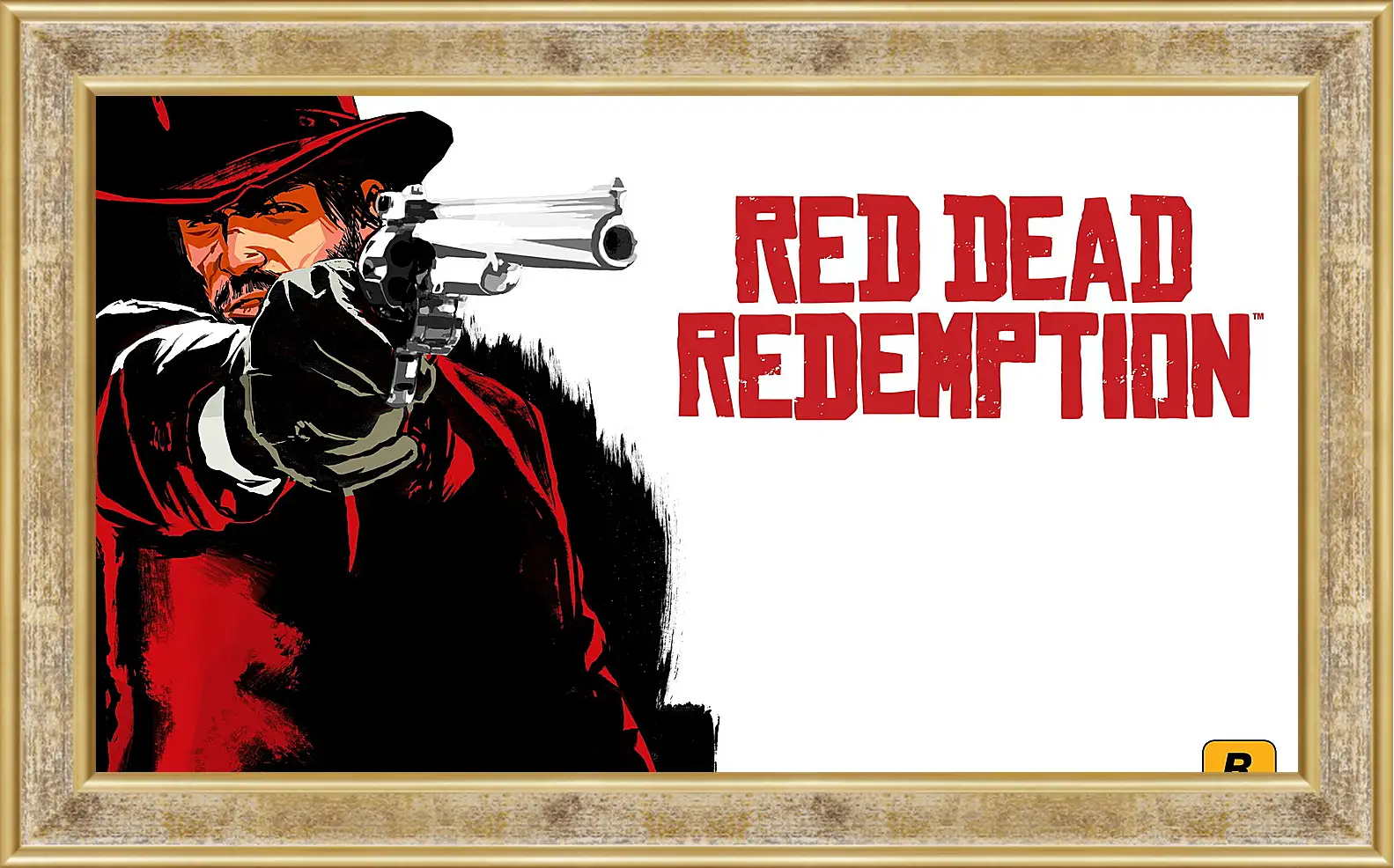 Картина в раме - red dead redemption, cowboy, hat
