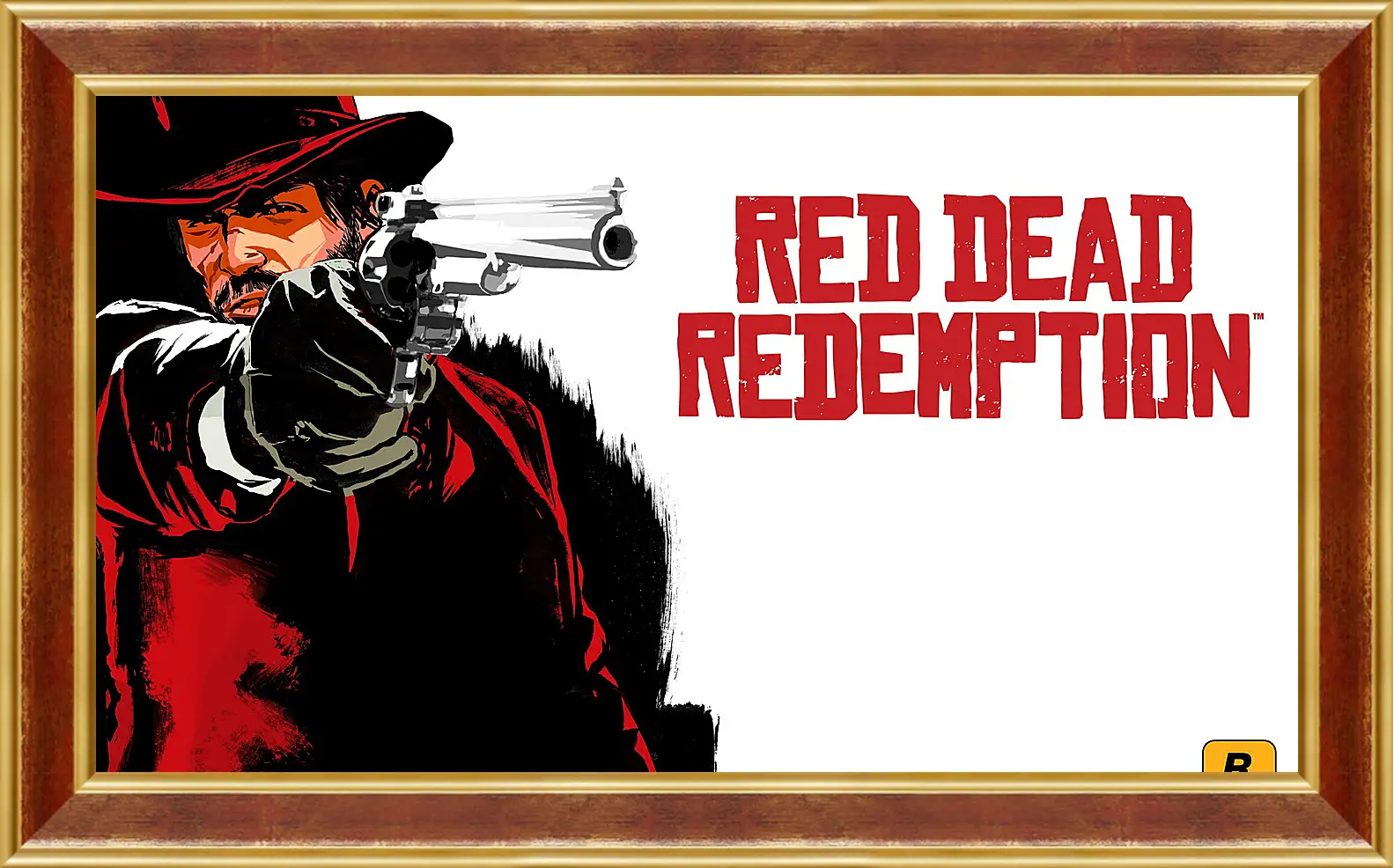 Картина в раме - red dead redemption, cowboy, hat
