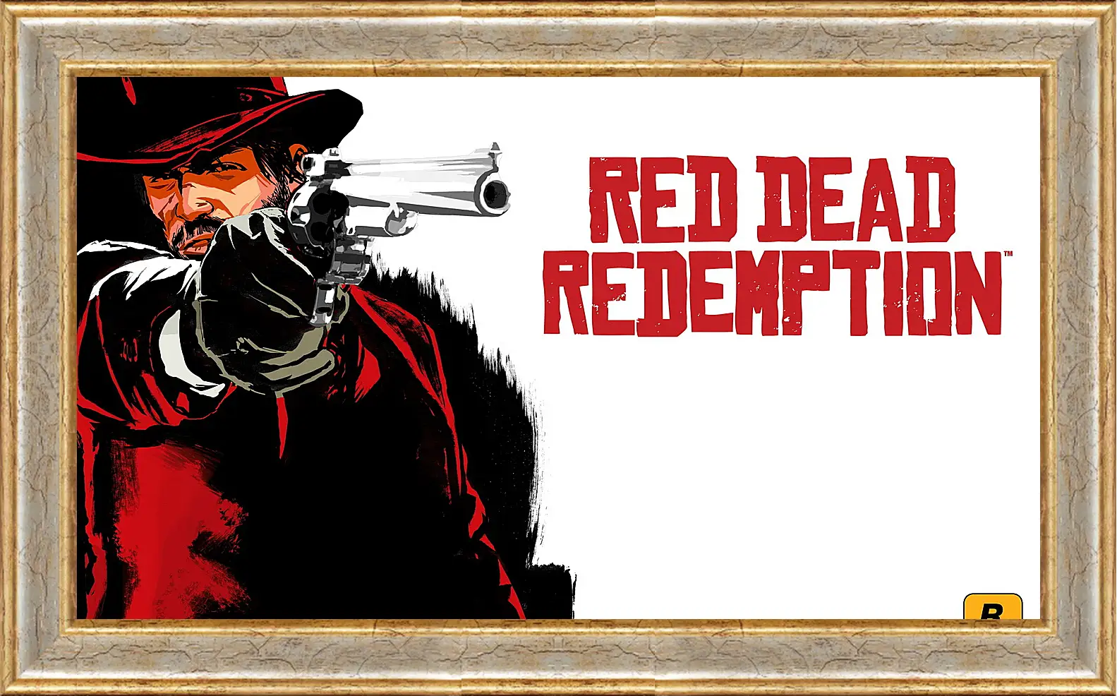 Картина в раме - red dead redemption, cowboy, hat
