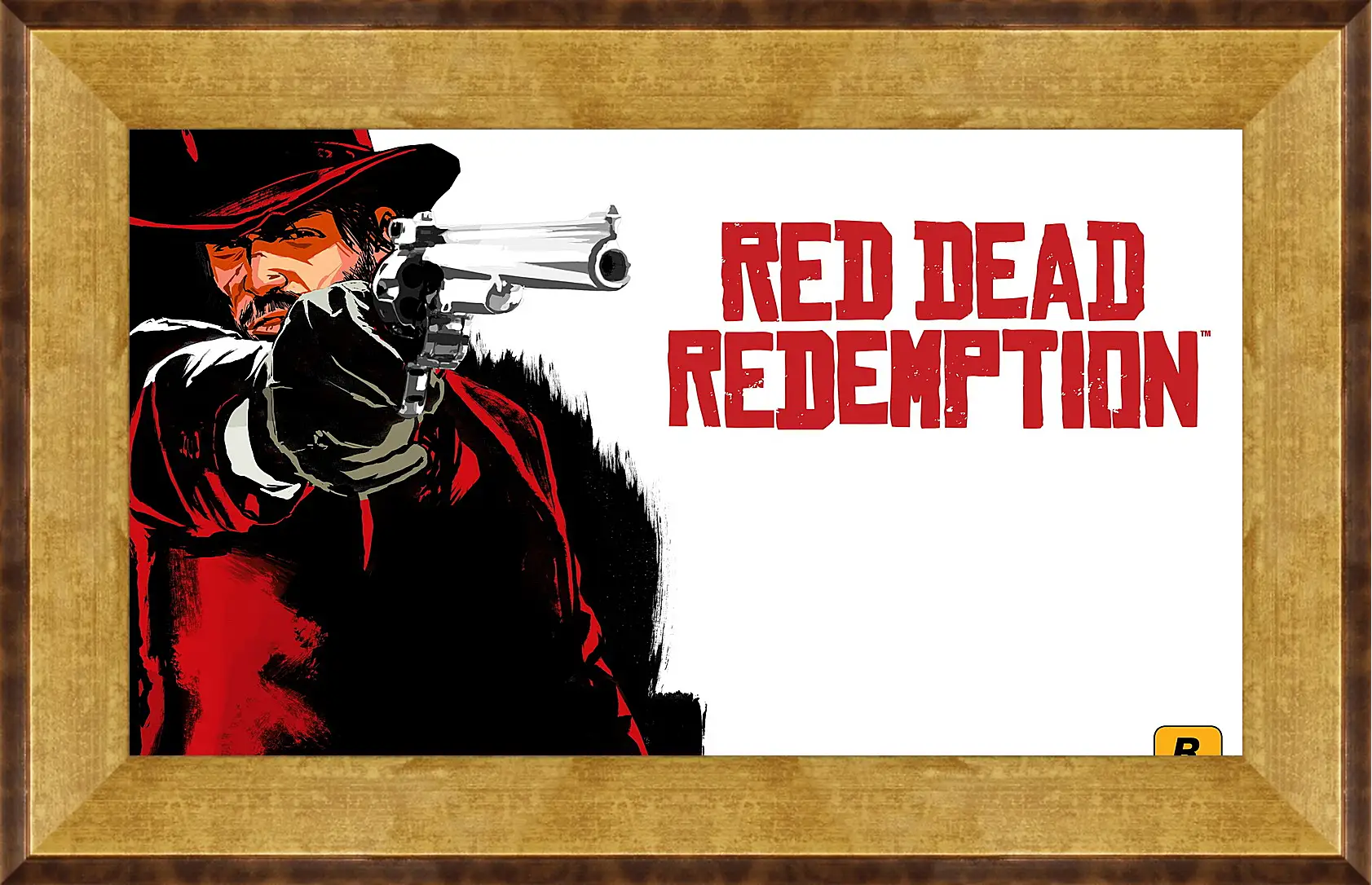 Картина в раме - red dead redemption, cowboy, hat
