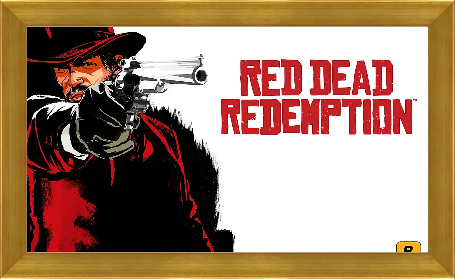 Картина в раме - red dead redemption, cowboy, hat
