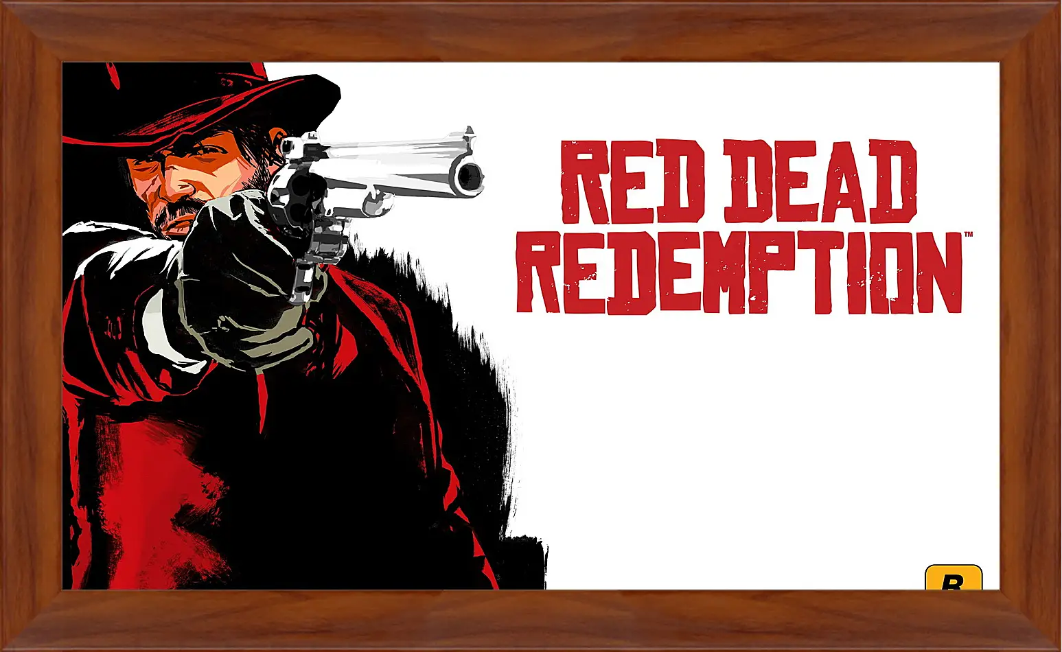 Картина в раме - red dead redemption, cowboy, hat
