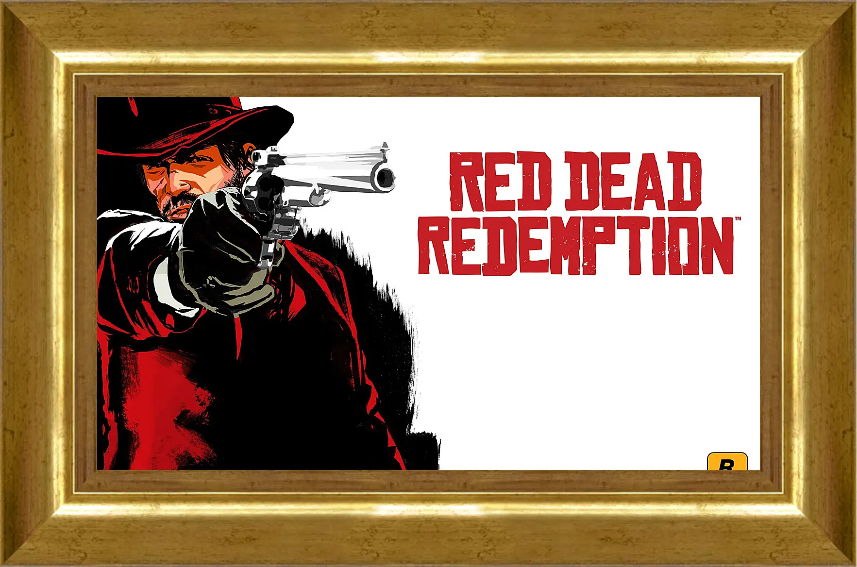 Картина в раме - red dead redemption, cowboy, hat
