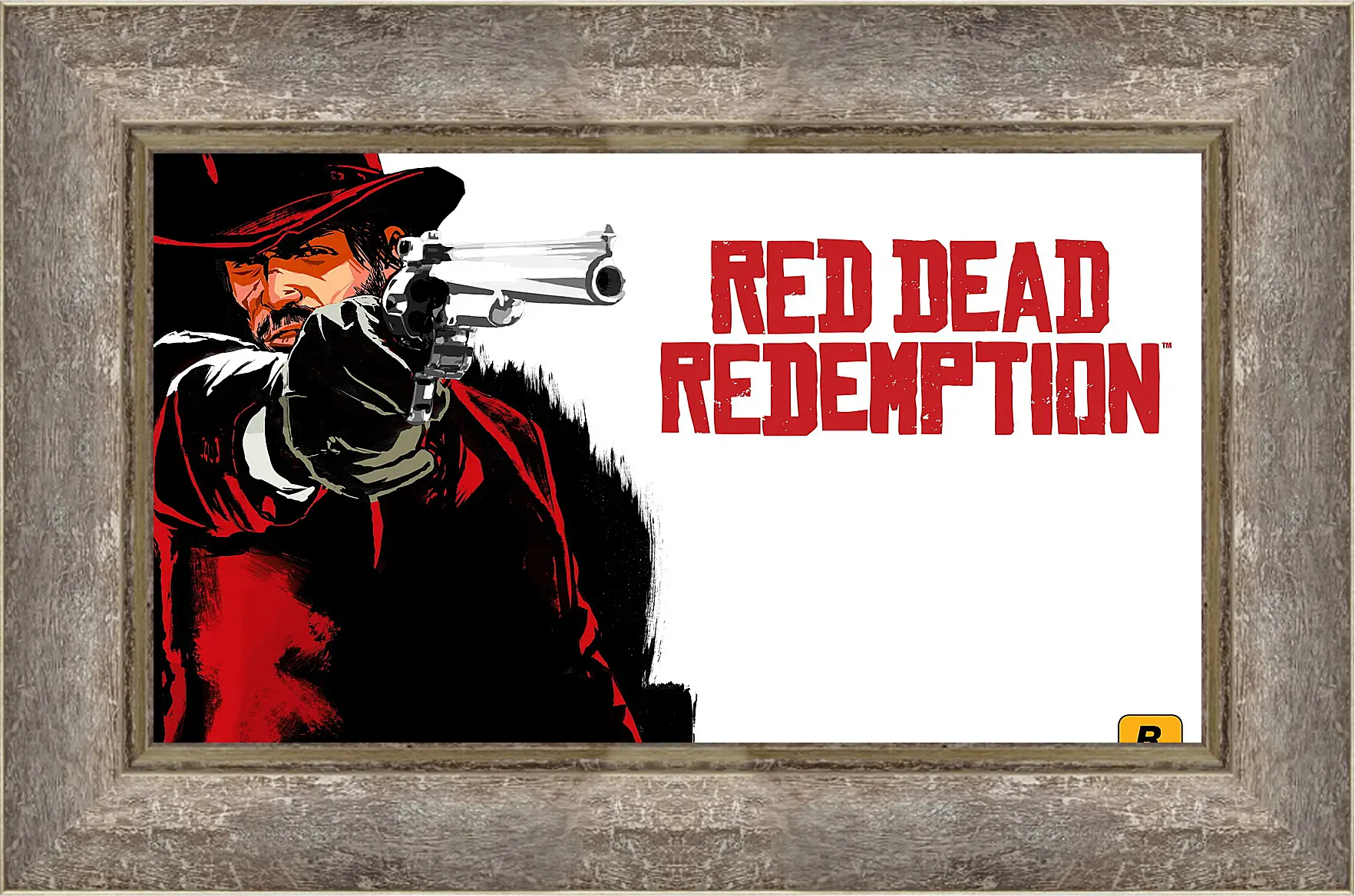 Картина в раме - red dead redemption, cowboy, hat
