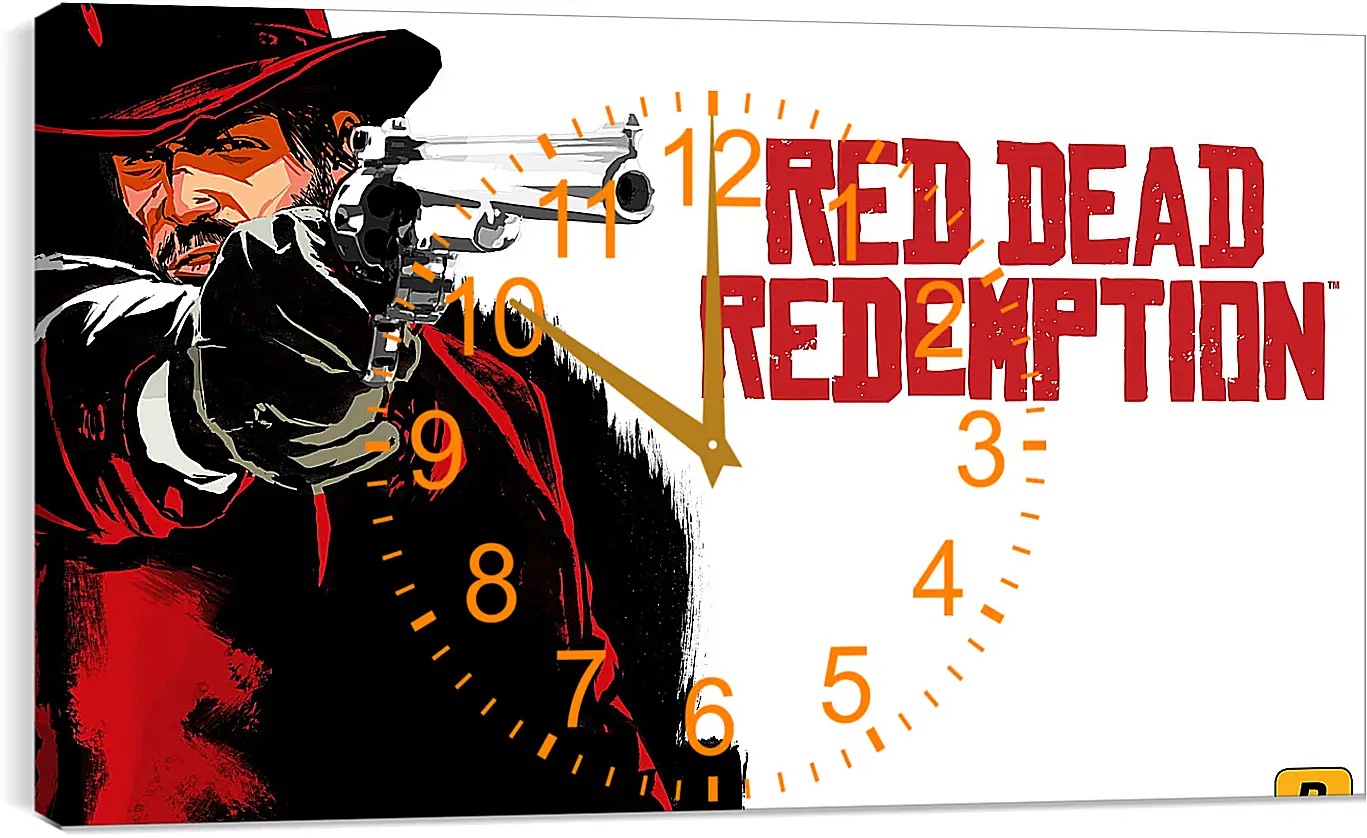 Часы картина - red dead redemption, cowboy, hat
