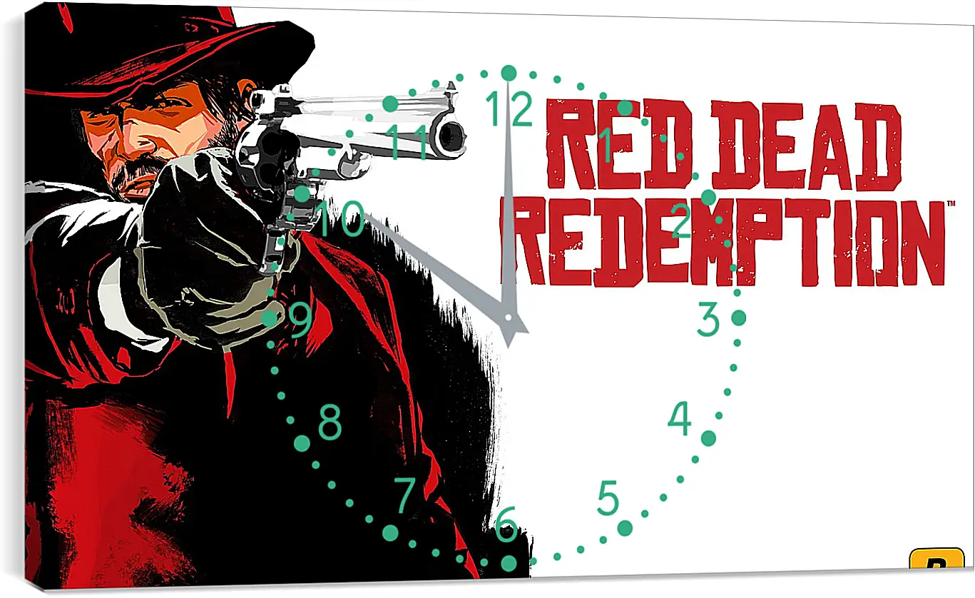 Часы картина - red dead redemption, cowboy, hat
