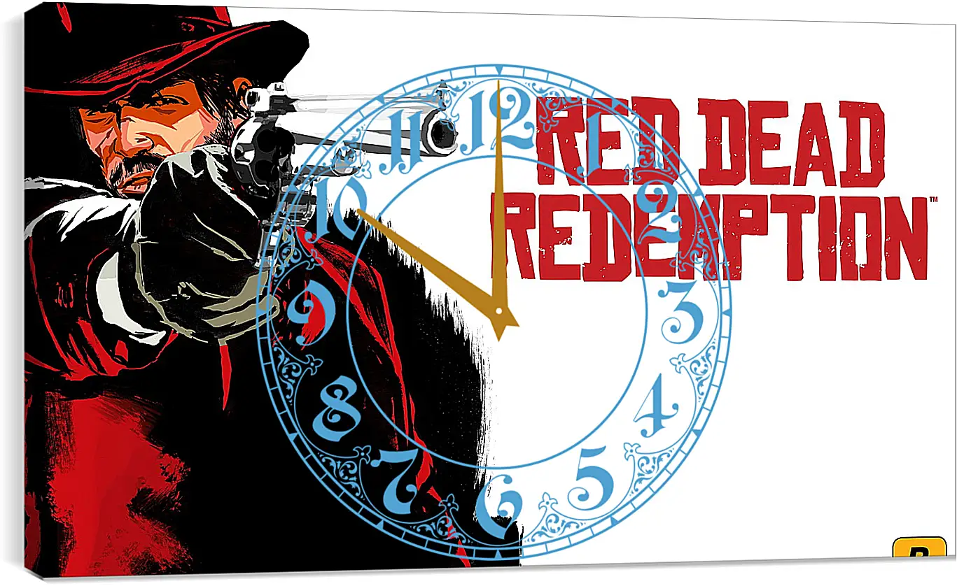 Часы картина - red dead redemption, cowboy, hat
