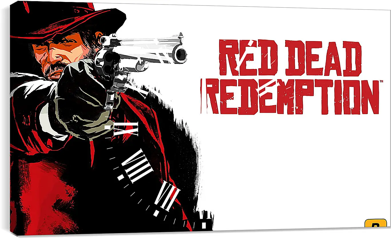 Часы картина - red dead redemption, cowboy, hat
